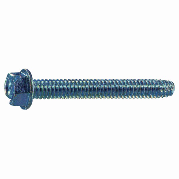 Midwest Fastener Sheet Metal Screw, 1/4" x 2 in, Zinc Plated Steel Flange Hex Head 10 PK 931784 - main